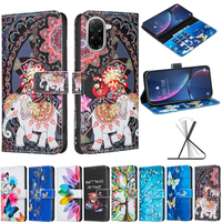 Étui de téléphone portefeuille à motif papillon double face pour Xiaomi Poco F7 Ultra X7 C75 pour Redmi A5 Turbo 4 Note 14 Pro Plus 4G 14C 5G
