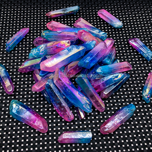 Bán Buôn Tự Nhiên Mạ Điện Aura Rõ Ràng Thạch Anh Điểm Aura Rõ Ràng Dải Chữa Bệnh Đá Quý Pha Lê Thủ Công Mỹ Nghệ Thạch Anh Cho Bán - Product Image 5