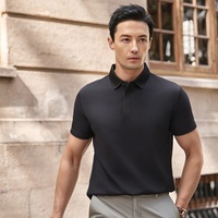 Polo homme infroissable et très élastique, couleur unie, patte de boutonnage, impression personnalisée OEM pour affaires et sorties décontractées