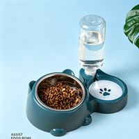 YUECHONG Gamelle Double Moderne en Céramique à Motif Uni, Distributeur Automatique Écologique pour Chats et Chiens