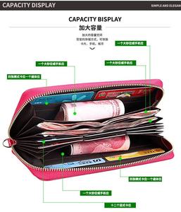 Cartera Larga para Mujer, de Cuero Vacuno Genuino, con Protección RFID Antirrobo, Bolso de Mano Multifuncional - Product Image 2