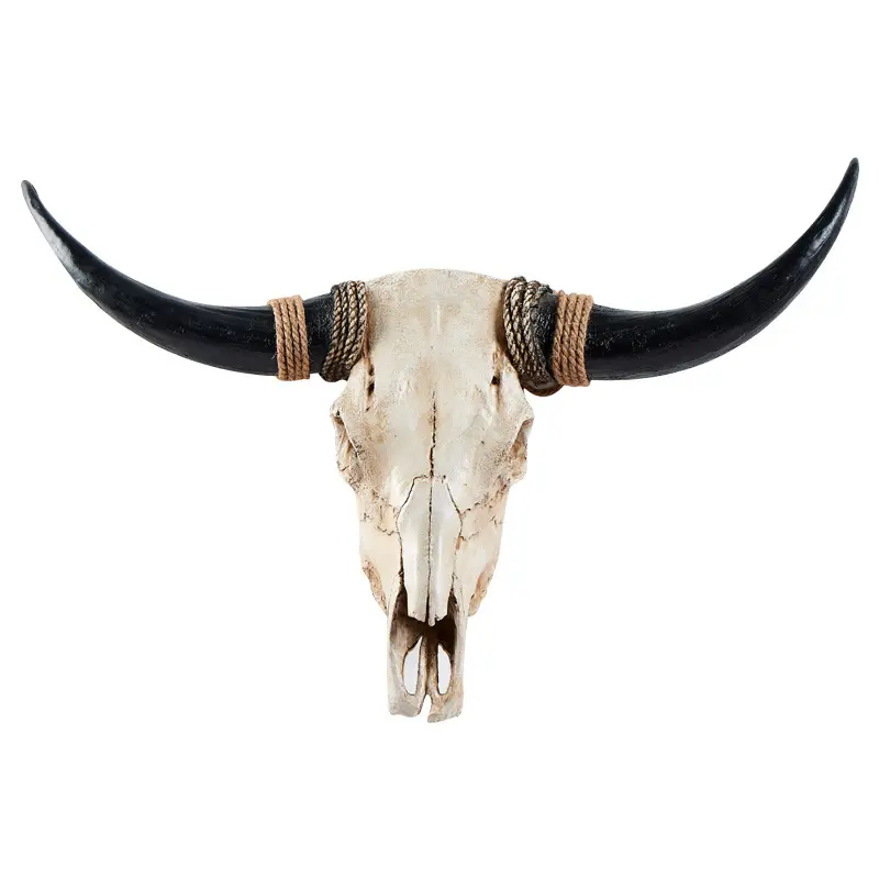 シミュレーション3D動物牛の頭蓋骨フェイクアニマルヘッド樹脂壁掛け装飾アートワークルーム壁装飾北欧スタイルの小道具