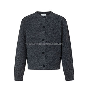 Pull en maille neutre tendance urbaine Advanced Sense, style décontracté et ample, design Old Money, cardigan boutonné pour homme - Product Image 1