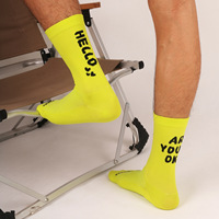 Chaussettes de cyclisme personnalisées avec logo, chaussettes de sport professionnelles pour hommes, chaussettes mi-mollet respirantes à séchage rapide pour la course et le fitness