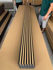 Revestimiento de pared Panel de pared compuesto WPC Panel de pared de madera de PVC Panel de revestimiento estriado coextruido - Product Image 2