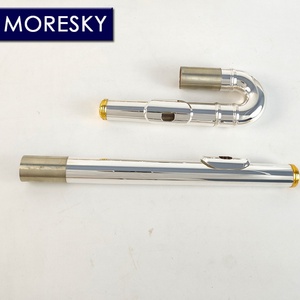 Flûte alto MORESKY 16 trous, clés G, plaqué argent/or, avec deux embouchures - Product Image 5