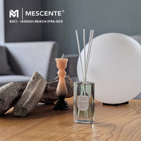 Huile de recharge pour diffuseur à bâtonnets Mescente 100ml, flacon en verre transparent, parfum d'ambiance, vente en gros, marque privée, huile parfumée personnalisée