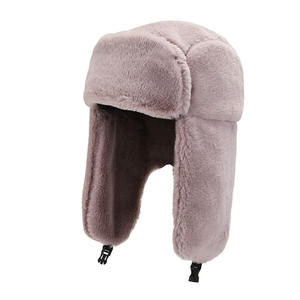 Chapeau bombardier en peluche épaisse pour hommes et femmes, chapeau d'hiver chaud, chapeaux trappeurs, chapeaux russes Ushanka, bonnets de neige, <span class=keywords><strong>bonnet</strong></span> à oreilles - Product Image 2
