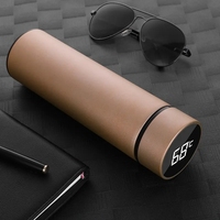 Usine directe affaires 500ml double paroi en acier inoxydable intelligent isolé sous vide thermos flacon tasse avec couvercle d'affichage à LED