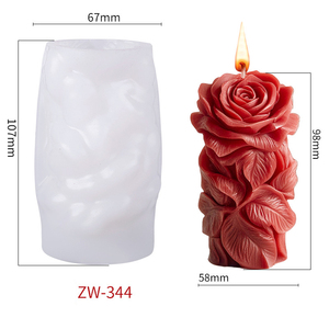كاراتي جديد ثلاثي الأبعاد شمعة زهرة الورد قالب سيليكون غير لاصق سهل الاستخدام للشموع DIY حرفة الجبس الراتنج - Product Image 6