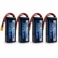 Batterie LiPo haute performance DHC-POWER 22,2V 6S 1150mAh 120C, 189g, 500 cycles, pour drones de course FPV et freestyle