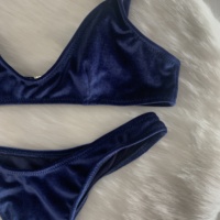 À la mode taille haute femmes velours maillot de bain luxe Micro Bikini séchage rapide caractéristique longue grande taille Micro soutien-gorge maille en gros