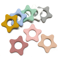 En gros, pendentifs en silicone de qualité alimentaire, jouets de dentition DIY, anneaux de dentition pentagramme et mini-tiges pour bébés, cadeau pour bébé