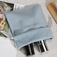 Sac de rangement en velours bleu 20x30 cm avec cordon de serrage, personnalisable avec logo imprimé, pour chaussures, lingerie, sacs à main, pochette anti-poussière en velours