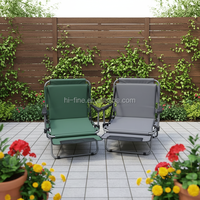 Fauteuil pliant de sol Lazy Boy en acier inoxydable, design moderne, durable, en tissu Oxford 600D imprimé UV, mobilier de loisirs extérieur pour hôtel