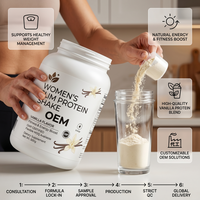 Poudre de complément alimentaire GMP ODM Slim Full Protein Shake saveur vanille pour femmes adultes, stimulant d'énergie fitness, marque privée premium
