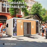 WC Conteneur Portable de Haute Qualité au Design Moderne, Toilettes Mobiles à Bas Prix pour Parc et Maison, Panneau Sandwich Pratique