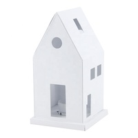 Bougeoir en fer, Design original Mini maison, d'atmosphère blanche, support de lampe, en forme Simple, lanterne de sol de Table pour décoration intérieure
