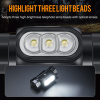 BORUiT Torcia Tascabile EDC Super Luminosa 1150 Lumen IP68 Leggera con Magnete, Torcia LED Ricaricabile Mini, Lampada Frontale