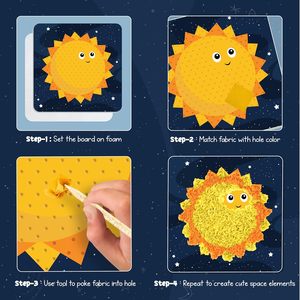 Tạo Ra Mess Miễn Phí Dự Án Nghệ Thuật Thủ Công Mỹ Nghệ Poking Kit DIY Cảm Giác Hoạt Động Poke Trong Vải Set Cho Trẻ Mới Biết Đi - Product Image 4