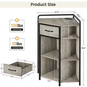 Cross-border best-selling <b>sideboard</b> living room category: modern creative <b>storage</b> cabinet, iron and wood structure, with LED - Product Image 4