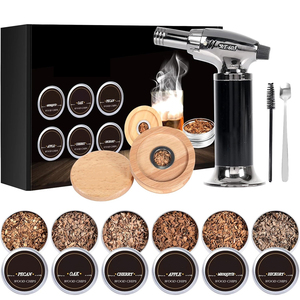 Cocktail hút thuốc thiết lập lò sưởi cổ uống cocktail hộp công cụ thanh rượu hút thuốc gỗ gia vị - Product Image 1