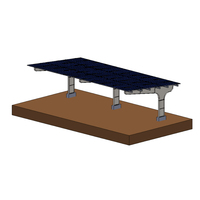 Abri de voiture Structure solaire Garages PV Abri de voiture solaire Support de rayonnage Kit structurel en alliage d'aluminium Abri de voiture de montage