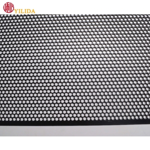 שחור מחורר רשת מתכת מחורר חור עגול צלחת - Product Image 3