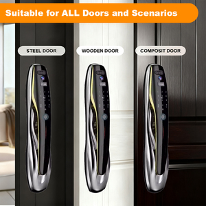 Automatische wasserdichte Überwachungs kamera für den Außenbereich Tuya NFC Wifi Front Entry Smart Lock Set 3D-Gesichtserkennung Aluminium-Zink legierung - Product Image 3