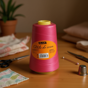 Ilan Hilo De Cose Sewing Thread 40S/2 2750M Pink Color For Sewing <b>Machines</b> And <b>Hand</b> <b>Stitching</b> - Product Image 2