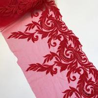 Applique en dentelle à motifs de feuilles en strass et perles de rocaille dorées à l'or rose exquises pour robe de mariée
