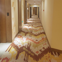 Tapis tissé en nylon imprimé, doux, confortable, ignifuge, écologique, tapis de luxe du mur au mur pour couloir d'hôtel, salle de banquet