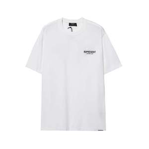 Camiseta casual REP de algodón puro para parejas, de verano, estilo urbano, holgada, de manga corta, con etiqueta pequeña de cuatro colores, de marca de moda. - Product Image 5