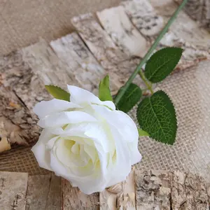 Rosa artificial de alta calidad para decoraciones de boda y Día de San Valentín, venta al por mayor