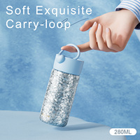 Mug de voyage en titane 280 ml pour le bureau et l'extérieur, tasse en titane portable avec poignée de transport et boîte cadeau pour le thé et le café