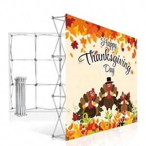 Lightweight Pop-Up Display Stand Easy <b>Folding</b> 7.5*7.5Ft Custom <b>Screen</b> for Event Background - Product Image 2