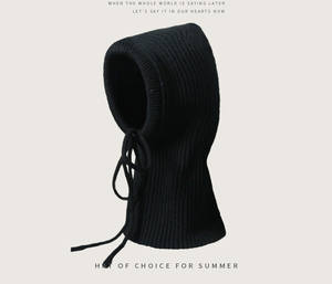 Cagoule pour femmes hiver chaud grand chapeau de tête, cou, couvre-chef Protection des oreilles bonnet tricoté en laine - Product Image 5