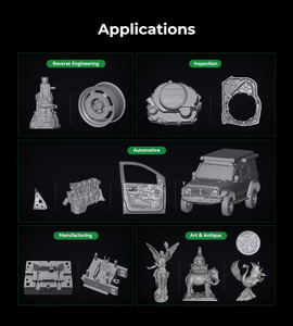 Premier scanner 3D sans fil au monde à laser bleu et NIR, original <span class=keywords><strong>CR</strong></span>, RaptorX, précision de 0,02 mm, qualité métrologique, 34+7 lignes, industriel/impression 3D, USB - Product Image 5