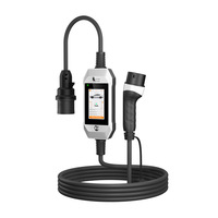 Chargeur AC pour véhicules électriques de type 2, écran tactile, 11 kW, nouvelle génération, application intelligente, pistolet de charge portable pour la maison