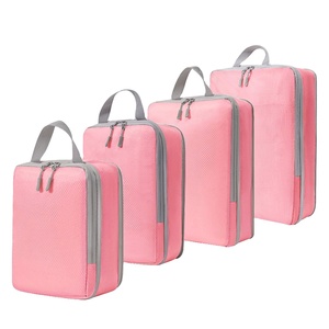 Ensemble de sacs de rangement pour cosmétiques, sacs de compression écologiques en polyester avec fermeture éclair, sacs de voyage pour chaussures et bagages - Product Image 1