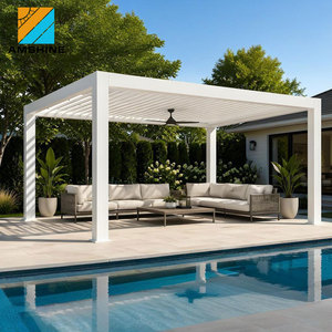 Gazebo Motorizado Económico con Techo de Láminas Bioclimáticas de Aluminio, Pérgola Impermeable para Exteriores - Product Image 3
