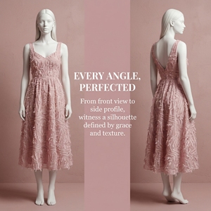 Vestidos <span class=keywords><strong>de</strong></span> Novia con Textura Fluida, Tela <span class=keywords><strong>de</strong></span> Chifón para Atuendos Formales, Tela <span class=keywords><strong>de</strong></span> Tul Bordada con Flecos 3D, Tela para Diseñadores <span class=keywords><strong>de</strong></span> Moda - Product Image 6