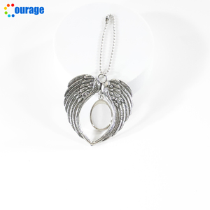 Lớn Angel Wing Shape Cây giáng sinh đồ trang trí thăng hoa <span class=keywords><strong>Xmas</strong></span> trang trí trống với thăng hoa tấm nhôm - Product Image 2