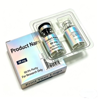 Boîte personnalisée pour peptides, boîte portable pour flacons avec bande indicatrice de température, flacon en verre de 3 ml, 5 ml, 10 ml