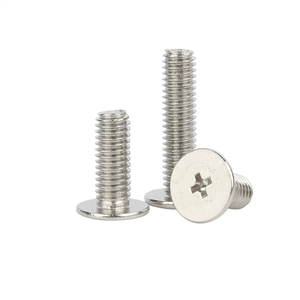 Chinese <strong>Screw</strong> 1mm 1.2mm 1.5mm 2mm Metric Nickel Plated Carbon Steel Cross Recessed Flat Head Coarse Thread <strong>Nylon</strong> Mini <strong>Screw</strong> - Product Image 1
