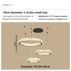 High-end Living Room Chandelier Modern Simple Nordic <strong>Light</strong> Luxury Crystal High Ceiling Hollow <strong>Loft</strong> Villa <strong>Covering</strong> Large <strong>Light</strong> - Product Image 6