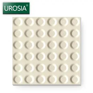 Non-Slip Porcelain Tactile Paving Floor Tiles Visually Impaired 400 x 400mm 300 x 300mm Firebrick Heat Insulation Exterior Use