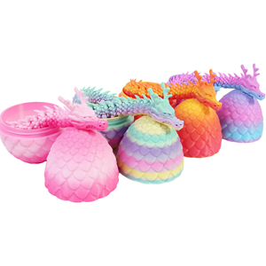 Luckykoo 3D Friendly Materials 3D Printed Colorful PLA DRAGON Creativity Joint Moving DRAGON <b>EGG</b> <b>Toy</b> Decor Children Gift - Product Image 2