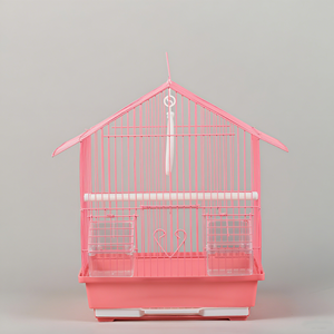 <span class=keywords><strong>Jaula</strong></span> de pájaros de metal grande de gama alta con pantalla exterior multicapa con líneas de patrón sólido para loros y otras aves. - Product Image 4