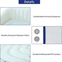 Fauteuil flottant de luxe en PVC 0,3 mm avec auvent pour femme, idéal pour piscine et détente aquatique